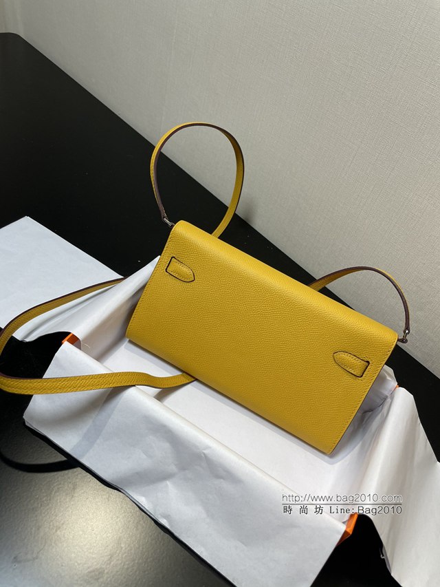 Hermes女包 愛馬仕Kelly woc小挎包 那不勒斯黃epsom皮凱麗斜挎包  tdh2339